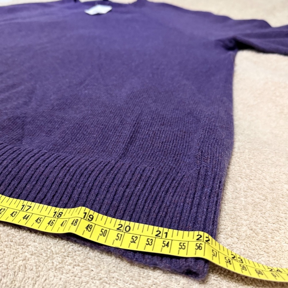 J.Crew Lambswool Blend Crewneck Sweater Men XXL Purple Raglan AA027 NWT - Picture 12 of 13